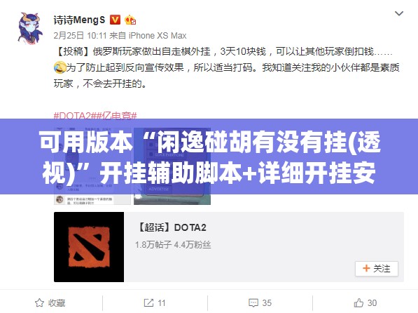 可用版本“闲逸碰胡有没有挂(透视)”开挂辅助脚本+详细开挂安装教程