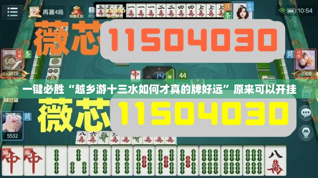 一键必胜“越乡游十三水如何才真的牌好远”原来可以开挂
