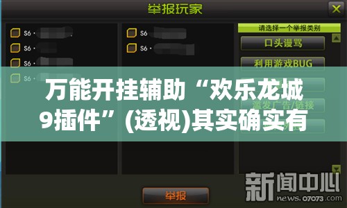 万能开挂辅助“欢乐龙城9插件”(透视)其实确实有挂