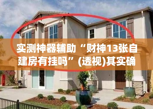 实测神器辅助“财神13张自建房有挂吗”(透视)其实确实有挂